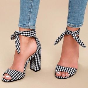 Design Lab - Oni Microsuede Bow Ankle-Strap Sandals